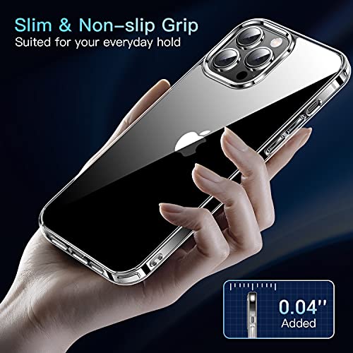 Casekoo For Iphone 13 Pro Max Phone Case Clear, Not Yellowing Iphone 13 Pro Max Case Shockproof Protective Bumper 6.7 Inch 2021, Crystal Clear #TOP5