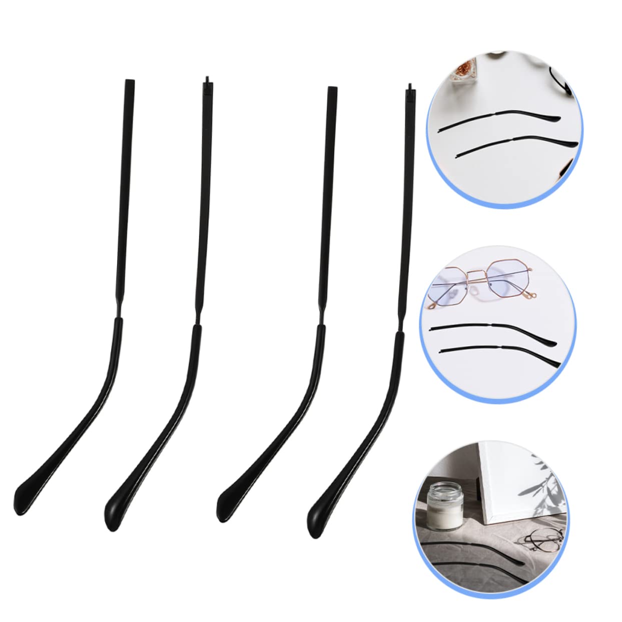 Didiseaon 10 Paires Jambes De Lunettes Remplacement Du Bras De Lunettes Remplacement Des Branches De ement De La Charnière De Extrémités Des Branches Black Métal