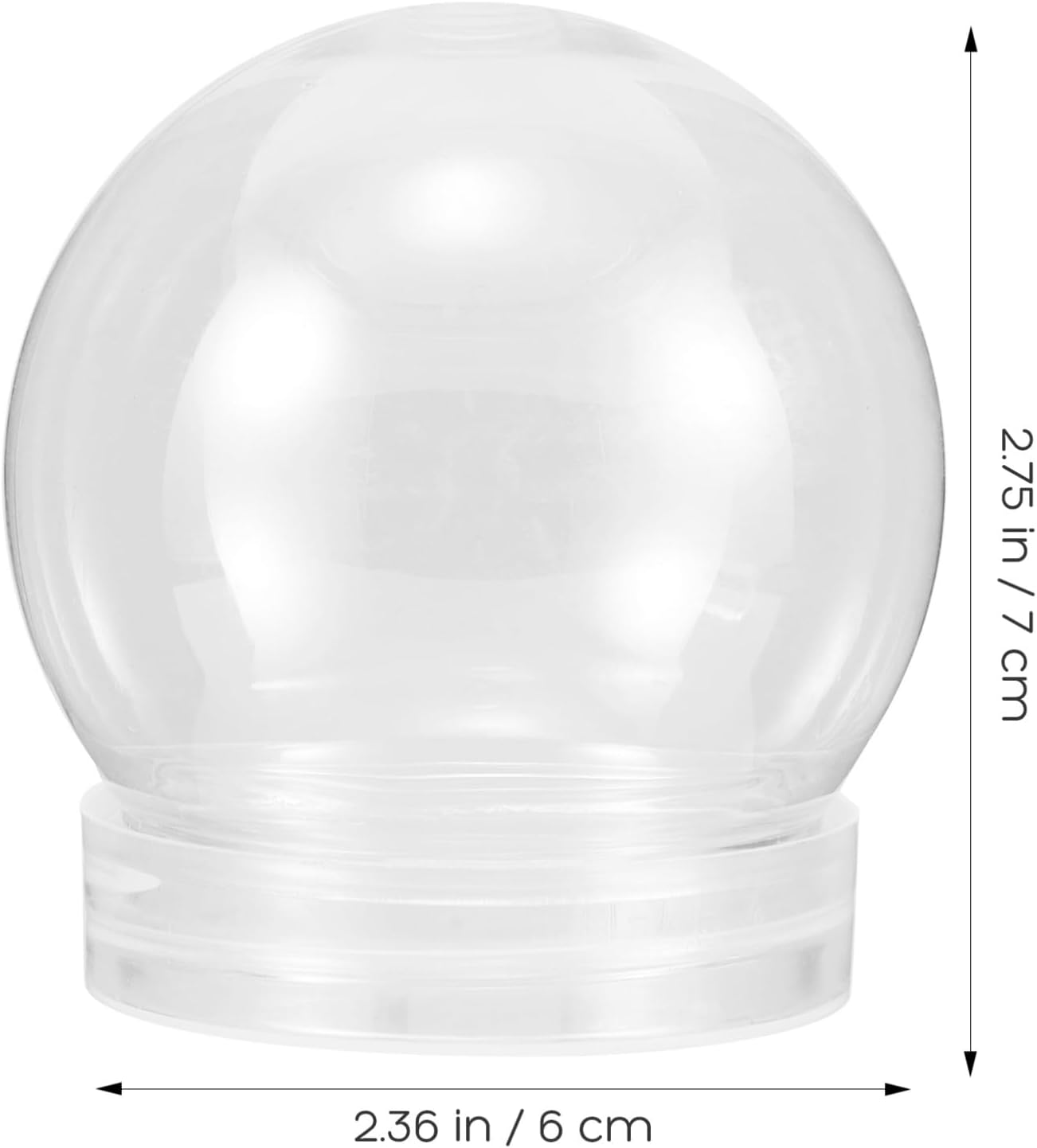 DOITOOL 40 Pack Snow Globe Jars, Clear Plastic Water Globe with Screw Off Cap, 2.36 X 2.75 Inch DIY Plastic Empty Water Jar for DIY Crafts, Christmas Home Decorations