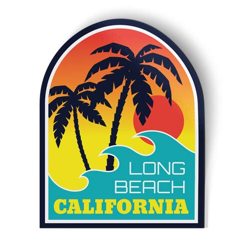 Long Beach California - Magnet - Flexible Waterproof - Fridge Locker - 5.5"