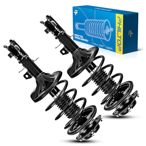 Image of PHILTOP Front Struts for Spectra 2004 2005 2006 2007 2008 2009, Spectra5 2005 2006 2007 2008 2009, Shock Absorber Complete Suspension 172301+172302, Struts with Coil Spring Assemblies SAA683 2 Pcs