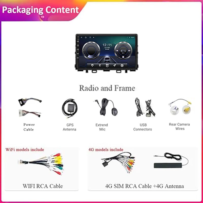 Car Stereo para KIA Rio Stonic YB 2016-2020 pantalla IPS táctil navegación GPS 5