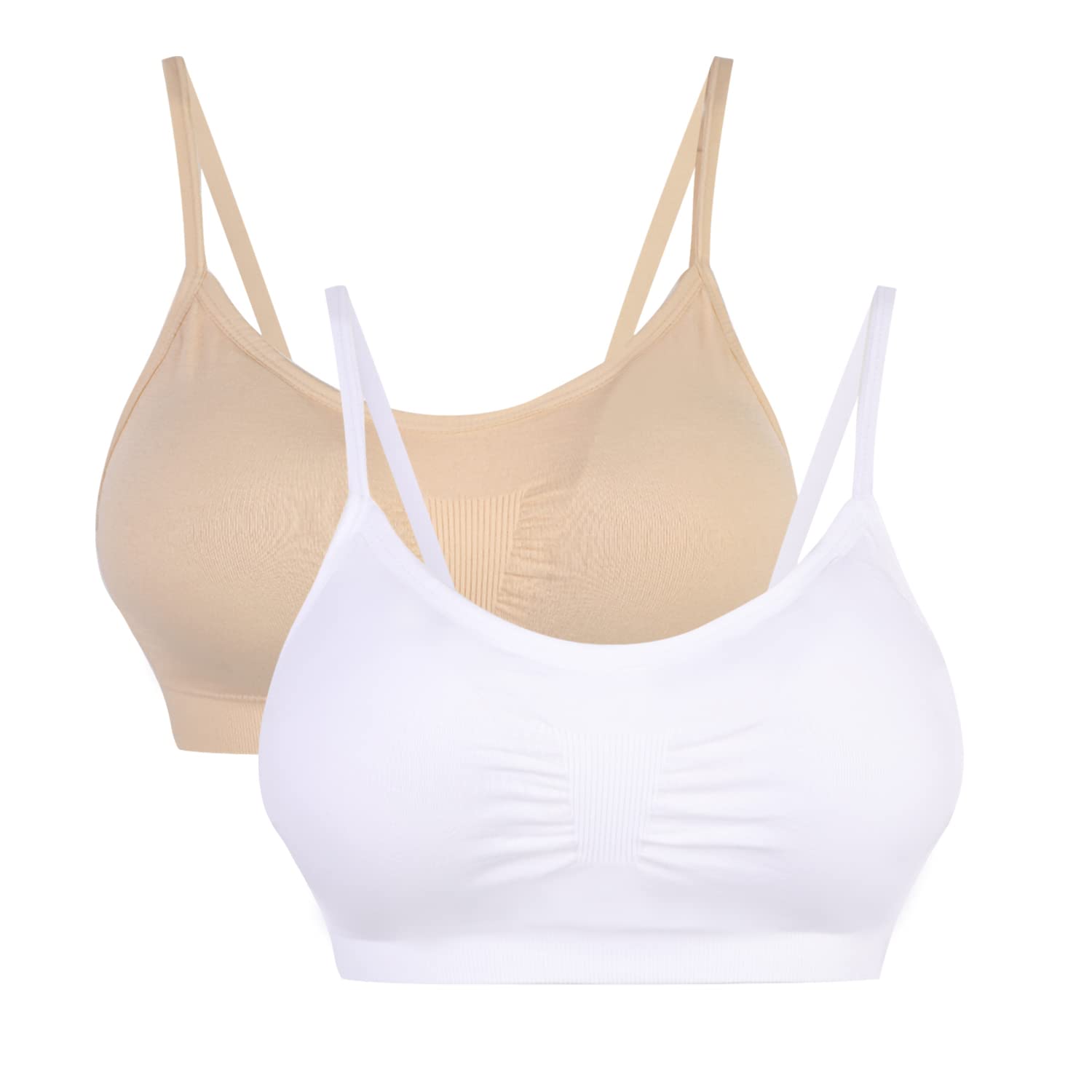 Vertvie Womens Strech Duenn Ohne Buegel Push up Yoga Sports BH Bra Top Set Fuer Fitnesstraining Polsterung 2er/3er Pack