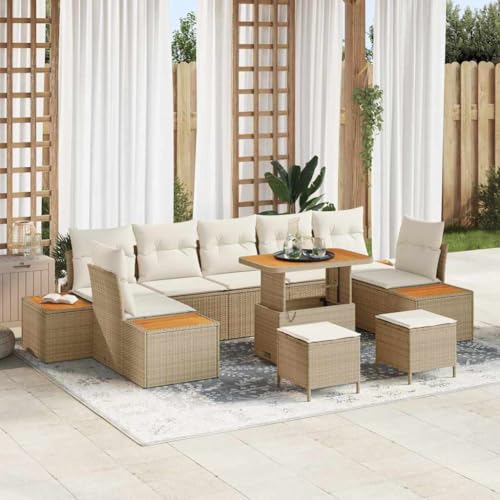 Qnhdfrt 4 Sitzer Garten Sofa Set Bequemes Modulares Lounge Möbel aus...