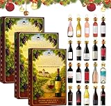 3 pezzi calendario dell'Avvento per vino 2025, calendario dell'Avvento 2025, 2025, scatole per calendario dell'Avvento di 24 giorni, un viaggio di degustazione giornaliero grazie ai diversi sapori dei