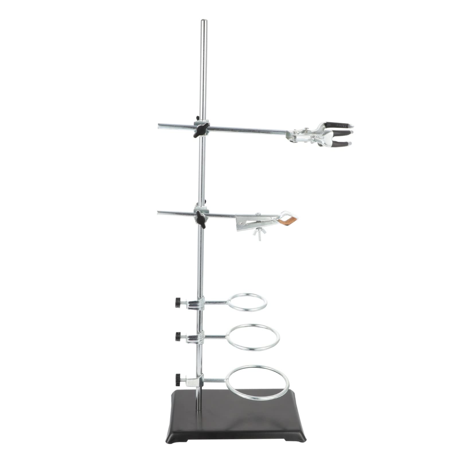 Chemisches Labor Metallgestell 60cm aus Eisen mit Stabiler Basis und 6 Halterungen für Verschiedene Laborinstrumente im Chemielabor