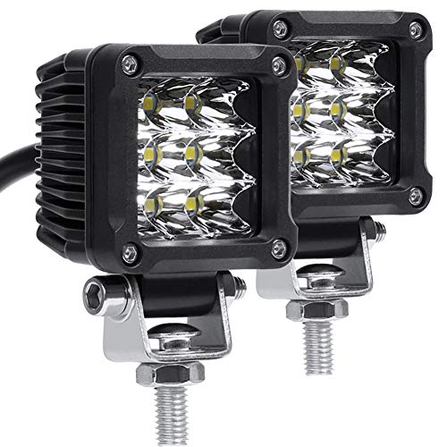 Motorcycle LED lights,ADZOON 2'' 27W Mini Cube Spotlights Fog Auxiliary Lights 12V 24V