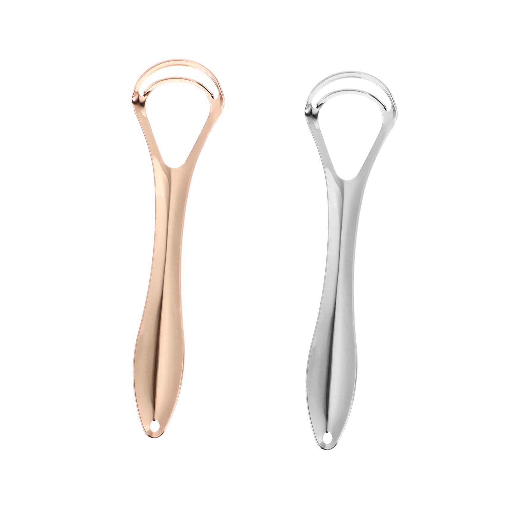 WOFASHPURET Scrapers for Adults 2pcs Double Layer Stainless Steel for Fresh Breath