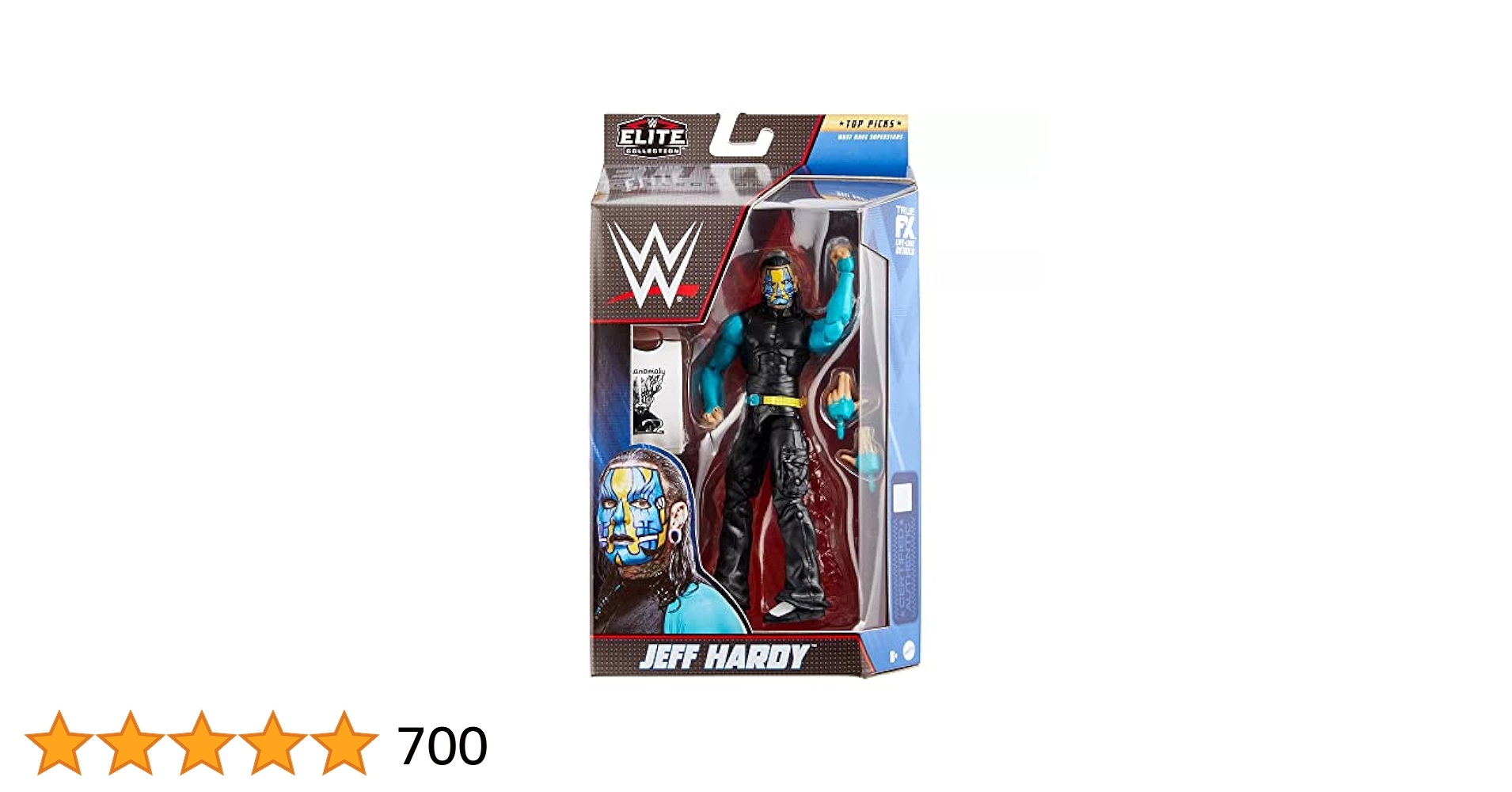 スポーツ WWE Mattel Elite Ultimate Jeff Hardy WWE Jeff Hardy Ultimate Edition Action Figure – Mattel Creations