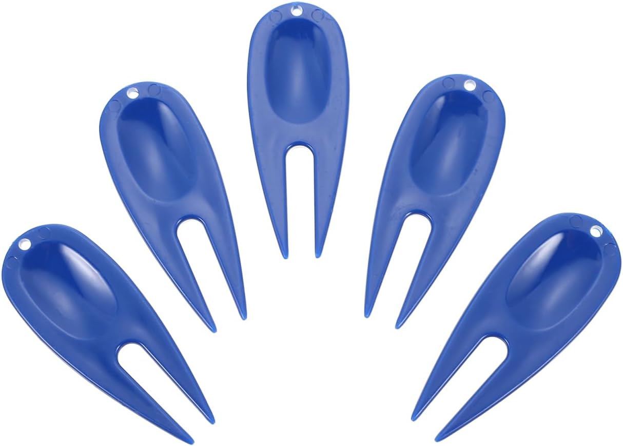 VANZACK 30pcs Golf Green Fork Plastic Golfs Divot Tool s Lawn Fixed Fork Outdoor s Plastic Blue Tool Outdoor s Divot ing Lawn ing