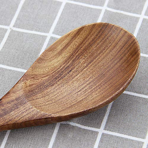 Image of Salad Servers, Salad Tongs, AOOSY 10.2 inches Acacia Wood Serving Spoons Set Salad Mixing Dinner Fork and Spoon Long Handle Salad Server Set Kitchen Cooking Utensil Cutlery Set (2 Pieces)