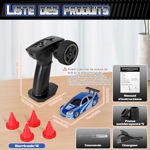 Voiture Télécommandée Drift 4WD JONRRYIN avec Gyroscope Précis