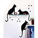Produktbild Wandtattoo 3 schwarze Katzen Wand Sticker Kühlschrank Deko Aufkleber 20x30cm