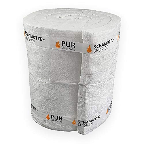 PUR Schamotte Keramikfaser Hochtemperatur Isolierung Kamin Ofen 1650 x 610 x 25 mm I 1 m2 I 1260°C I 128 KG/m3 I Feuerfest Keramikfasermatte