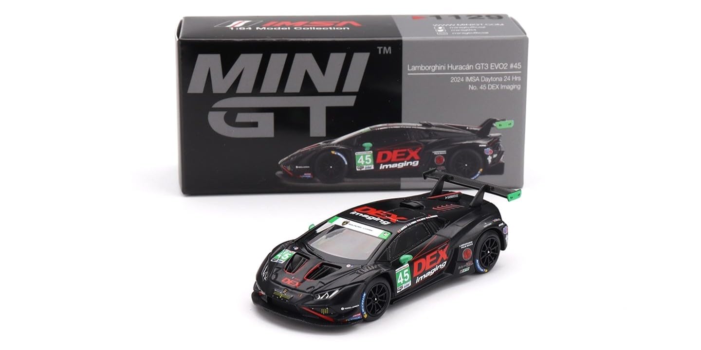 MINI GT Lamborghin. HURACAN GT3 EVO 2#45 DEX IMAGING 1/64 Metallo Collezione