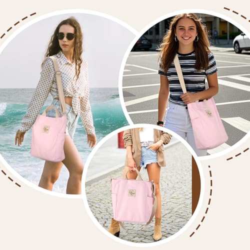 Image of Lily queen Women Canvas Tote Handbags Casual Shoulder Work Bag Crossbody