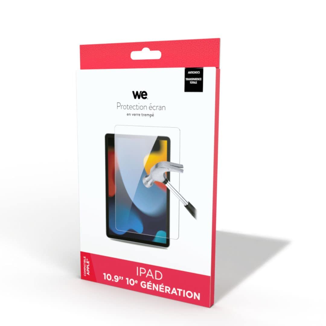 WE Vetro temperato per iPad 10.9" (10th Generation 2022) - Pellicola di protezione per schermo - Anti-graffio anti-bolle d'aria - ultra resistente