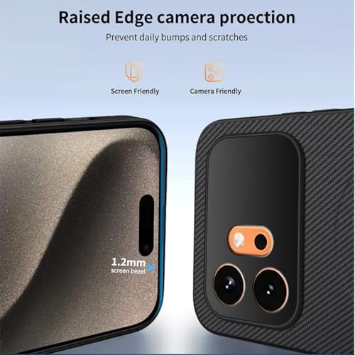 Image of Magnetic for Honor 600 Case, Carbon Fiber Texture Slim Lightweight Hard Back Soft Bumper Shockproof Phone Cover (Honor 600)