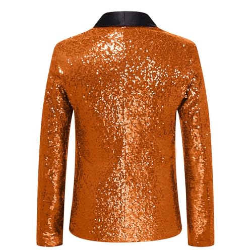Veste à paillettes homme un bouton coupe droite disco - 4