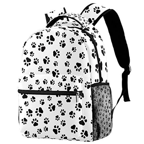 Mochila para portátil urbana con diseño de huellas para viajes de fin de semana de oficina