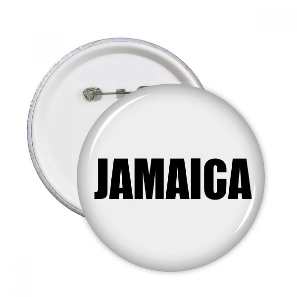 Badge Jamaïque cadeau bouton rond noir souvenir multicolore - 3