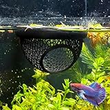 Floating Betta Hide & Shrimp Cave – 3-in-1 Aquarium Hammock, Feeder Ring & Resting Spot – 3D Printed Floating Log for Betta Fish, Shrimp, Corydoras – Nano Tank Decor & Stress-Free Shelter