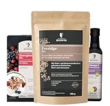 Dr. Budwig Porridge Kennenlern-Paket - Energiemix Dattel-Hanf 350g - Porridge 700g - Omega 3 Öl...