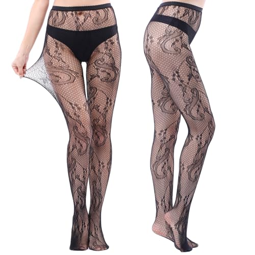 Sexy Fishnet Stokings Floral Lace Pantyhose Patterned Leggings Tights4
