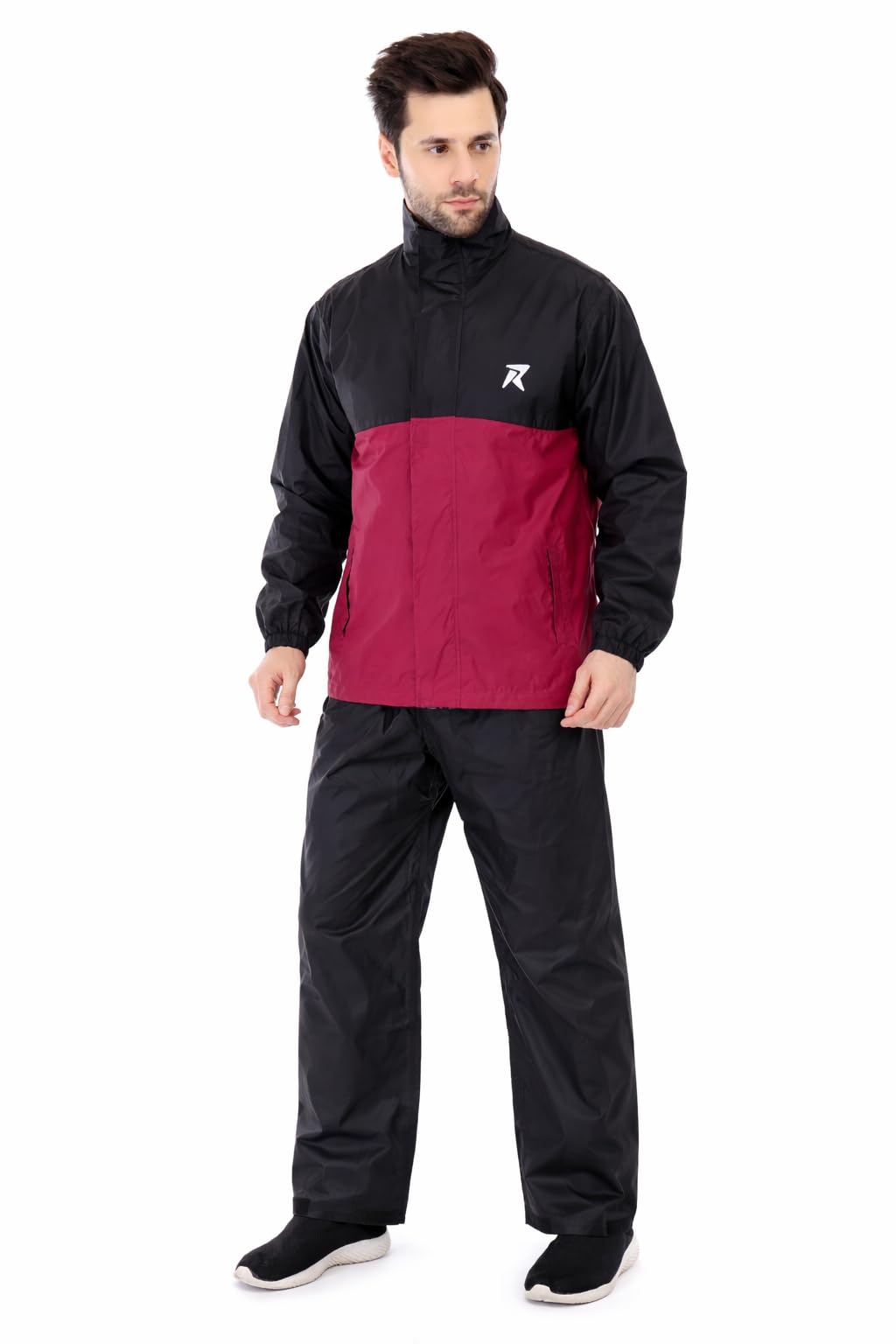 ROCKSPORT Double Layered Waterproof Rain Coat Top & Bottom set for Men and Women With Adjustable Hood - Ideal for Bikers, Outdoor Activities, and Daily Use