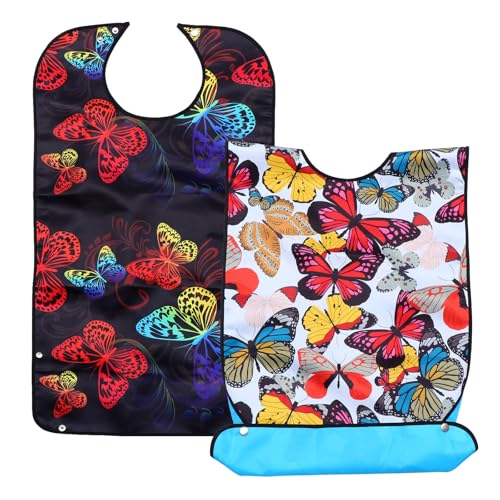 Baberos para adultos contra manchas de comida, protectores de poliéster BESTYASH duraderos