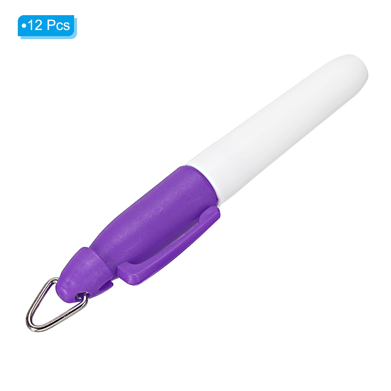 PATIKIL Mini Permanent Markers, 12 Pack Golf Ball Marker Pens with Keychain Clip for Office Meeting Outdoor Activities Purple - Image 3