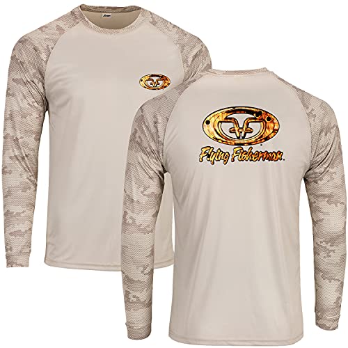 Protection solaire UPF 50+ avec le t-shirt de pêche Flying Fisherman Redfish L