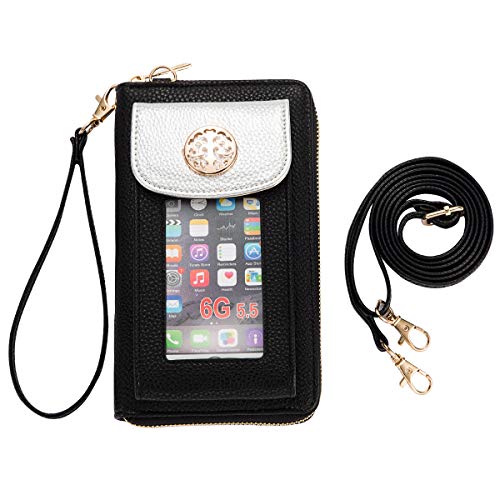 Heaye Wristlet Cell Phone Wallet Purse Small Cross Body Bags for Women Coin Card Organizer