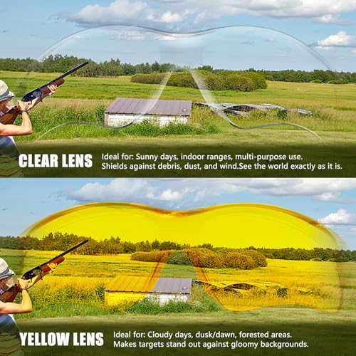 Image of Shooting Glasses for Youth & Small Face Adults - Anti-Fog ANSI Z87.1 Certified Teens Range Shooting Eye Protection