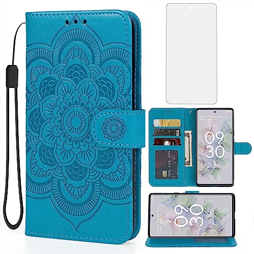 Étui Pixel 6A Google antichoc avec porte-cartes et protection écran verre