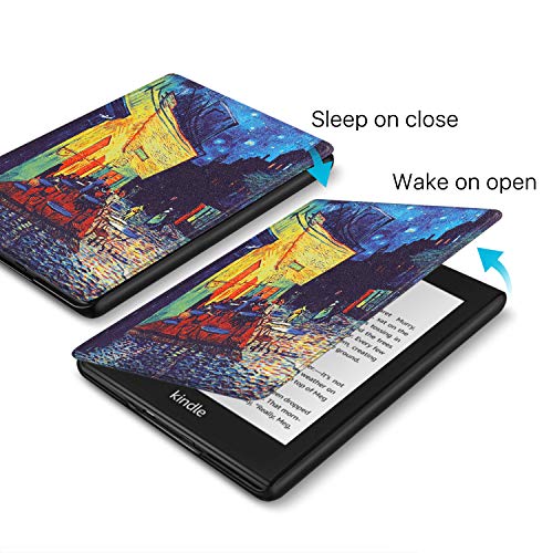 TNP Case for Kindle Paperwhite 10th Gen / 10 Generation 2018 Release - Slim Light Smart Cover Sleeve with Auto Sleep Wake Compatible with Amazon Kindle Paperwhite 2019 2020 Version (Cafe At Night) - Image 3