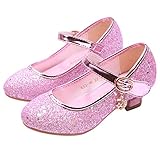  YOSICIL Niña Baile Zapatos de Tacón Elsa Frozen de Princesa Zapatos de Cumpleaño Fiesta,Playa,Vacaciones,Cosplay, Carnaval,Fiesta de Princesa 28-38EU
