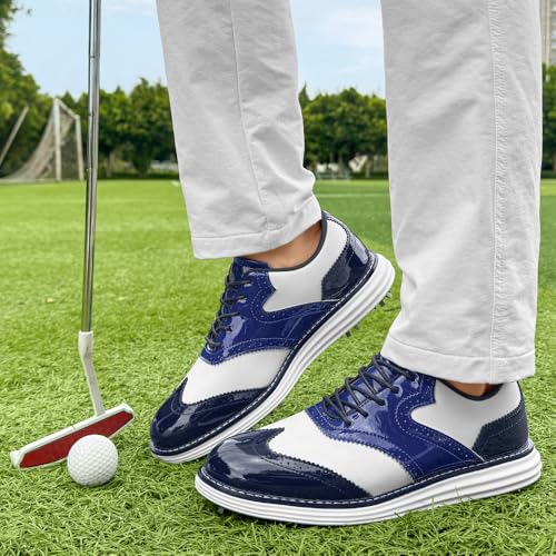 Image of Men Golf Shoes Professional 9 Spikes Comfortable Outdoor Golf Training Sport Sneakers for Men