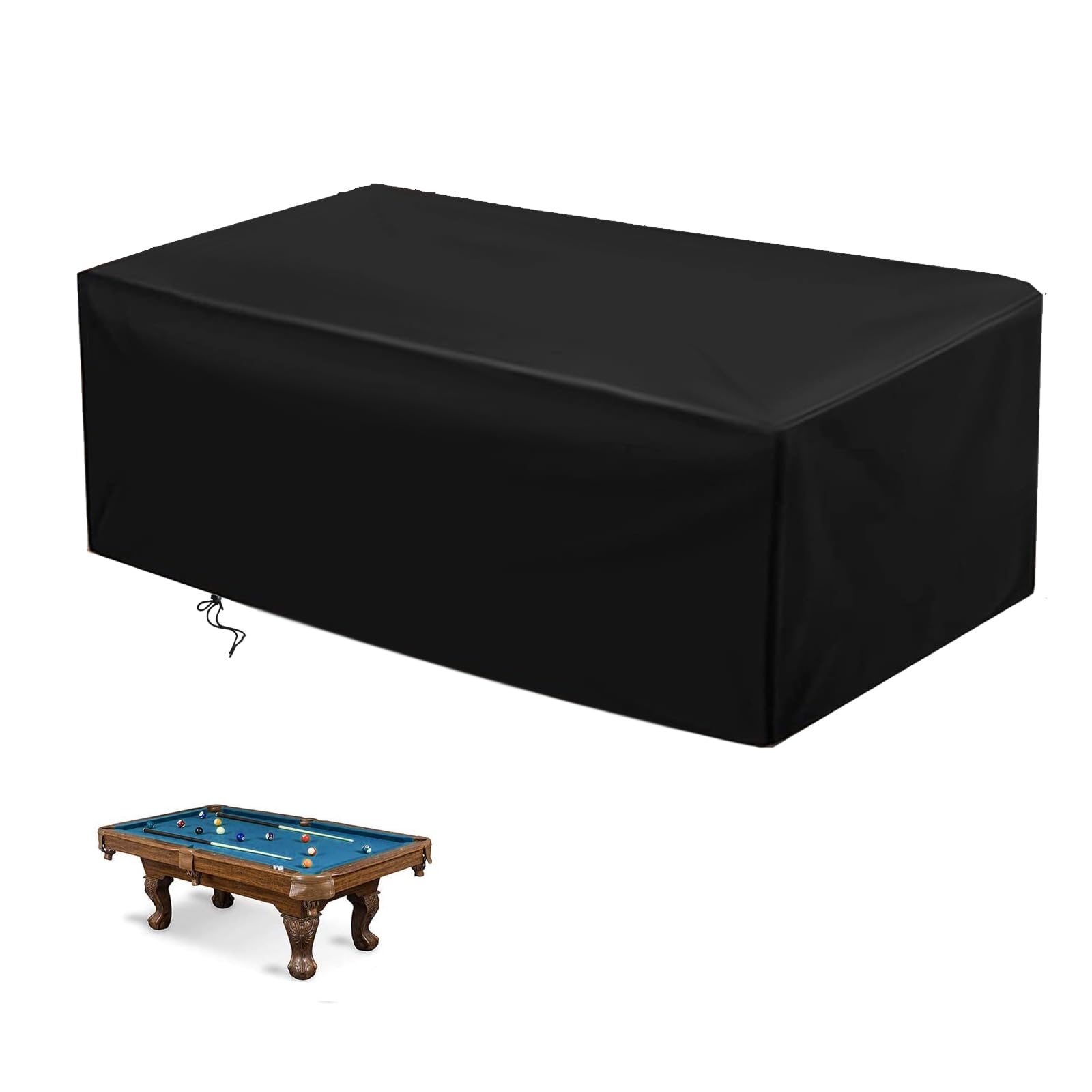POMER Pool Table Cover - 89 inch Waterproof Table Cover for 7 Foot Snooker Billiard Tables Dustproof 7/8/9 FT Billiard Table Cover - 89x45x32 inch