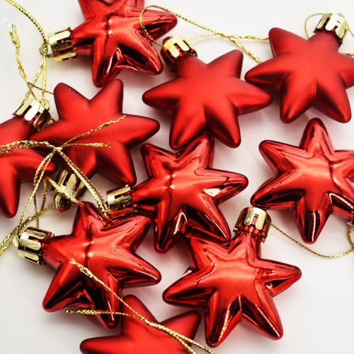 12pcs Weihnachtsbaumschmuck,Weihnachten Christbaum Sterne...
