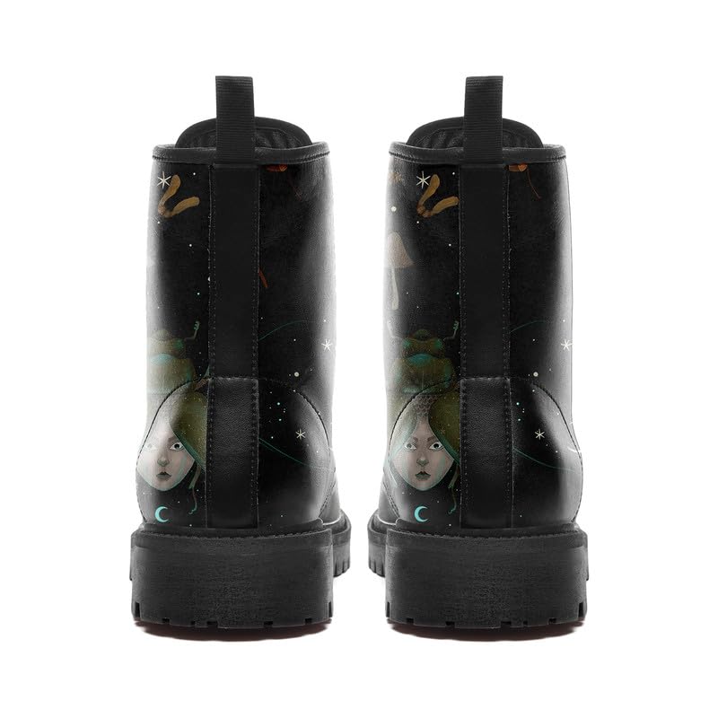 Fashion Ankle Boots For Men Women Floral Mushroom Star Trendy Lace Up Unisex Booties Combat Trendy Street Wear Boots4