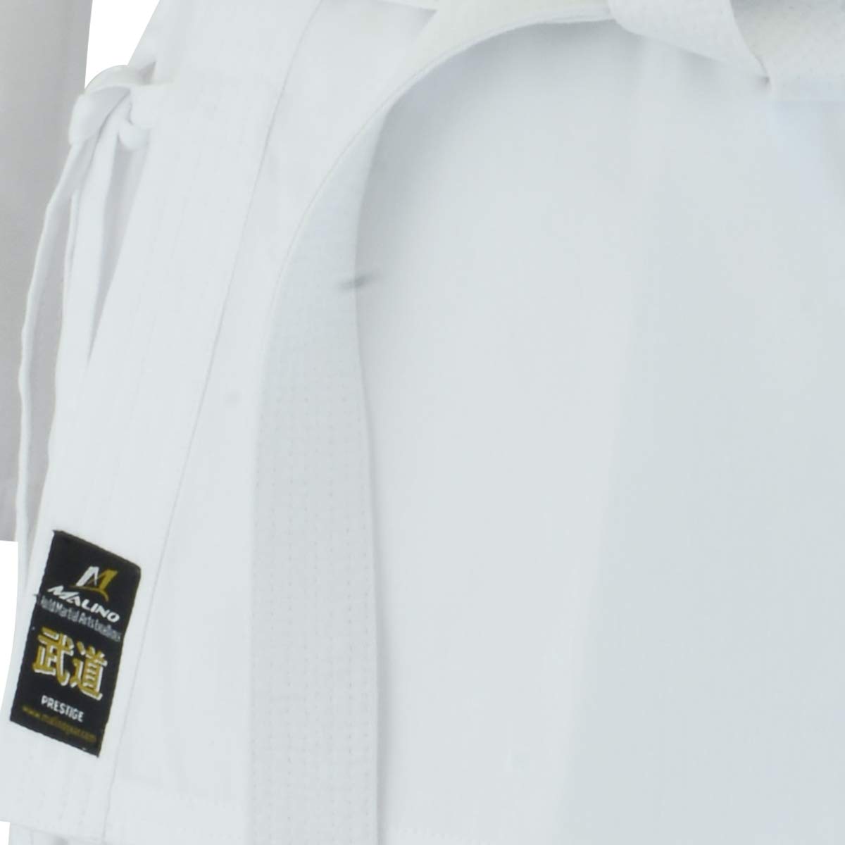 Malino Studente Karate Gi Bambini Adulto Tuta Uomo Arte Marziale Uniforme 7oz Poli-Cotone Nero/Bianco Karate Abiti Con Cintura Libera