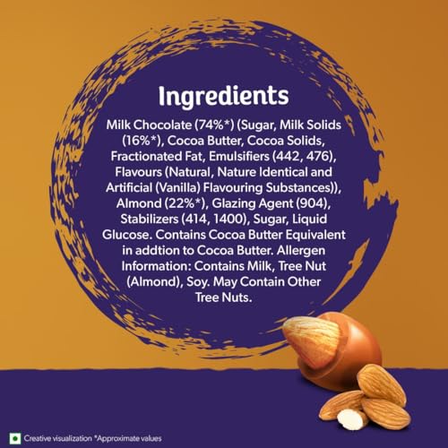 Image of Cadbury Dairy Milk Bites Almond Chocolate Pack, 30 g (Pack of 6)