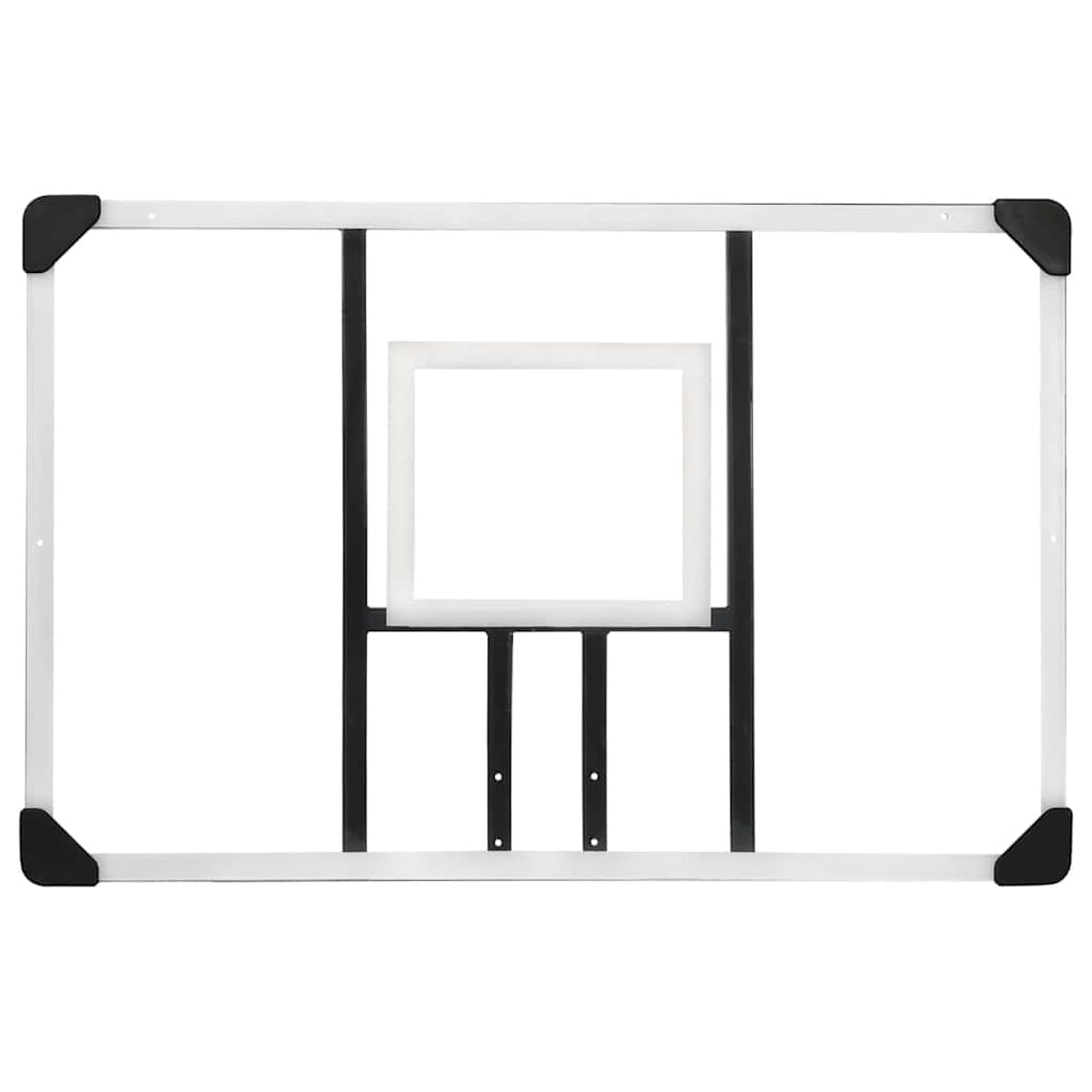 Tablero de Baloncesto policarbonato, Canasta Baloncesto Exterior Pared, Transparente 106x69x3 cm
