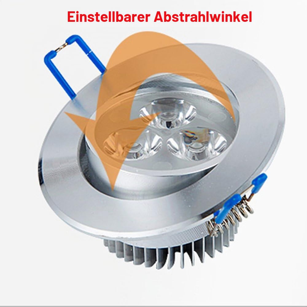 POCKETMAN 5W LED-Deckenleuchte Downlight,Warmweiß Einbaustrahler,Mit LED-Treiber(10 Packung)