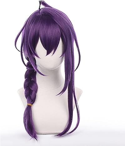 Halloween Anime Role Cosplay Wig Men Costume Purple Long Hair Wigs for Adult Cos Party Festival Halloween Christmas