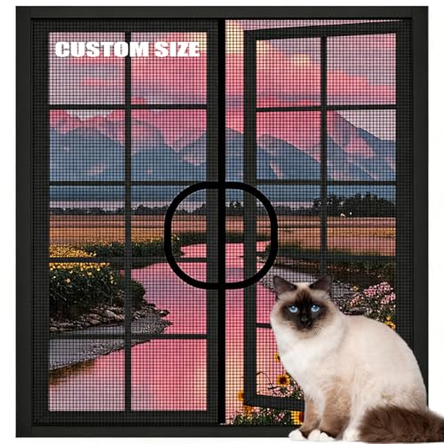 Protector de ventana autoadhesivo para gatos, mosquiteras para ventanas para mantener alejados a los insectos, mosquitera, cortina de malla para insectos, protector de abejas, tamaño personalizado