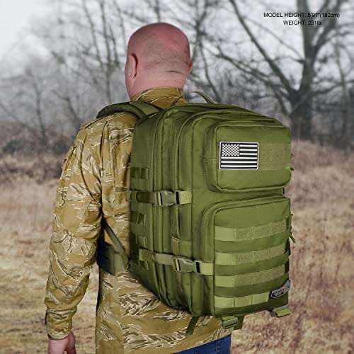 Leisontac Enhanced Tactical Backpack With Military Iso Standard (O.d.green) #TOP5