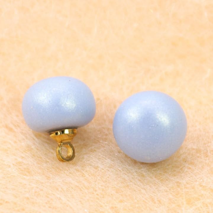 50/100PCS 10MM Białe żółte perłowe guziki do chleba Guziki perłowe do szycia(Light Blue,16L=10.0MM 50pcs)