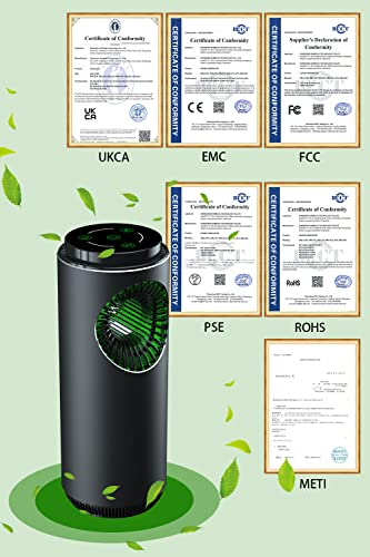 Tesiplz Car Ozone Generator,Negative Ion Uv Light 3 Modes Air Purifier,Portable Usb Touch Controlled Smoke Smell Odor Removal Eliminator Machine,Ionizer Deodorizer For Home Office Automotive Pet #TOP5